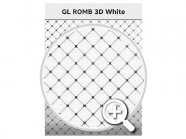Стекло GL ROMB 3D White - купемаркет.рф